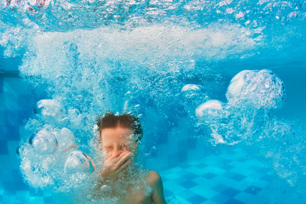 Kid drowning in pool